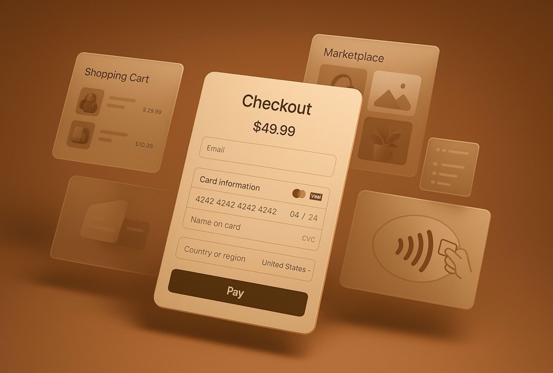 online-checkout-screen-with-payment-details-and-shopping-cart-sr927-evdqk